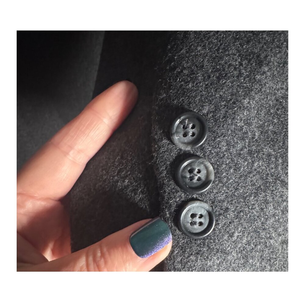 L.L. Bean Women's Charcoal Gray Wool Blazer - Picture 5 of 5